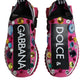 Dolce & Gabbana Pink Sorrento Crystals Low Top Sneakers Shoes