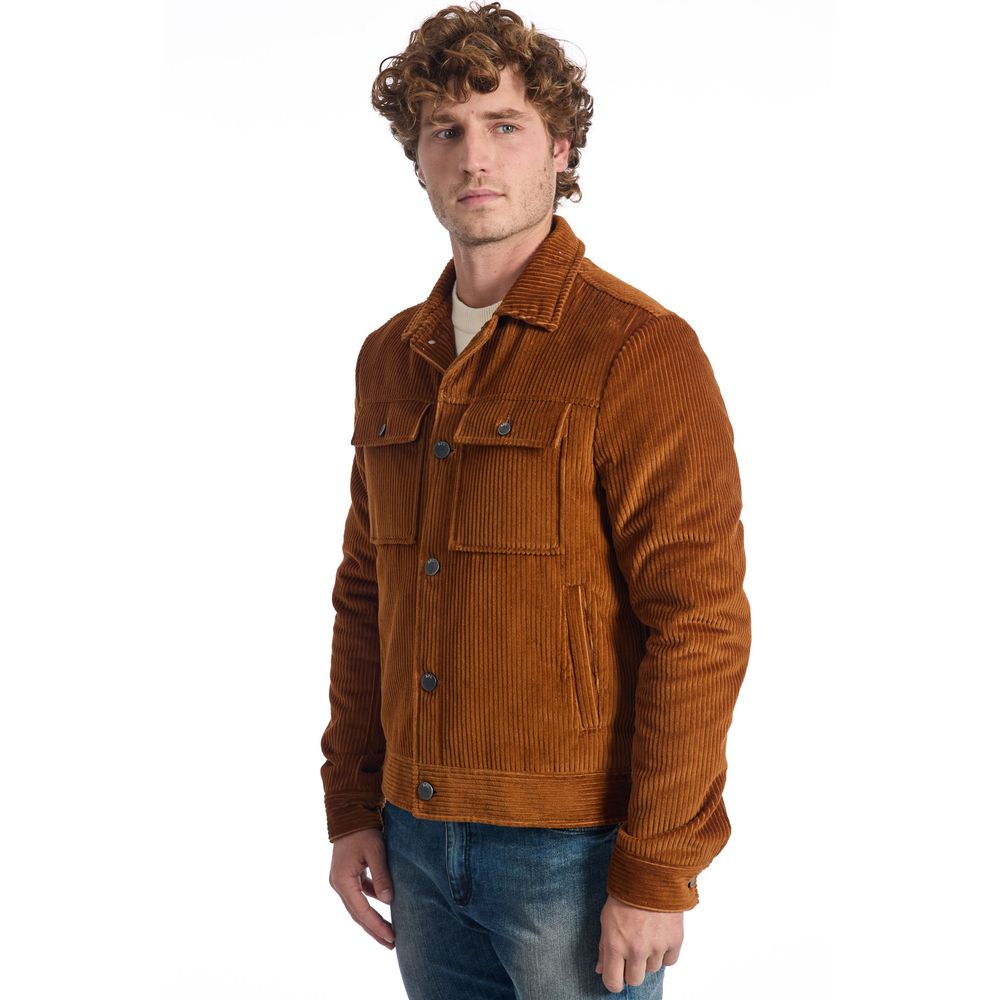 Roberto Pepe Luxury Brown Leather DI Lambskin Jacket