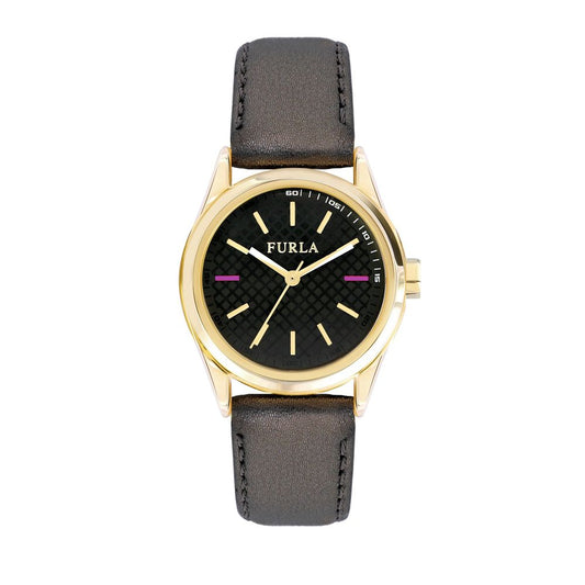 Furla Black Leather Watch