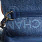 Chanel Denim Mood Flap Micro Logo Printed Fringed Shoulder Bag