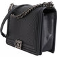 Chanel Gray Large Lambskin Chevron Double Chain Shoulder Silver Leather Bag