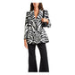 Dolce & Gabbana Gray Black Zebra Blazer Jacket