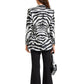 Dolce & Gabbana Gray Black Zebra Blazer Jacket