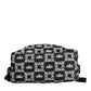 Dolce & Gabbana Black White DG Crown Logo Nylon Backpack Bag