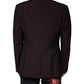 Dolce & Gabbana Bordeaux Wool Single Breasted Dress Blazer