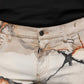 Dolce & Gabbana Beige Cotton Dye Slim Fit Men Denim Jeans