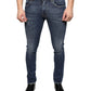 Dolce & Gabbana Dark Blue Washed Cotton Skinny Denim Jeans