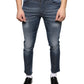 Dolce & Gabbana Dark Blue Washed Cotton Skinny Denim Jeans