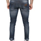 Dolce & Gabbana Dark Blue Washed Cotton Skinny Denim Jeans