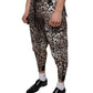 Dolce & Gabbana Brown Leopard Polyester Jogger Pants