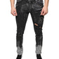 Dolce & Gabbana Black Embellished Cotton Skinny Denim Jeans