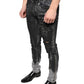 Dolce & Gabbana Black Embellished Cotton Skinny Denim Jeans