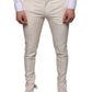 Dolce & Gabbana Off White Chino Wool Skinny Pants