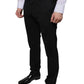 Dolce & Gabbana Black Wool Skinny Dress Formal Pants