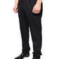 Dolce & Gabbana Black Wool Skinny Dress Formal Pants