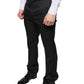 Dolce & Gabbana Black Stripes Skinny Men Dress Pants