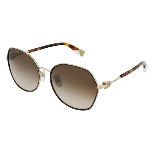 Furla Brown Metal Sunglasses