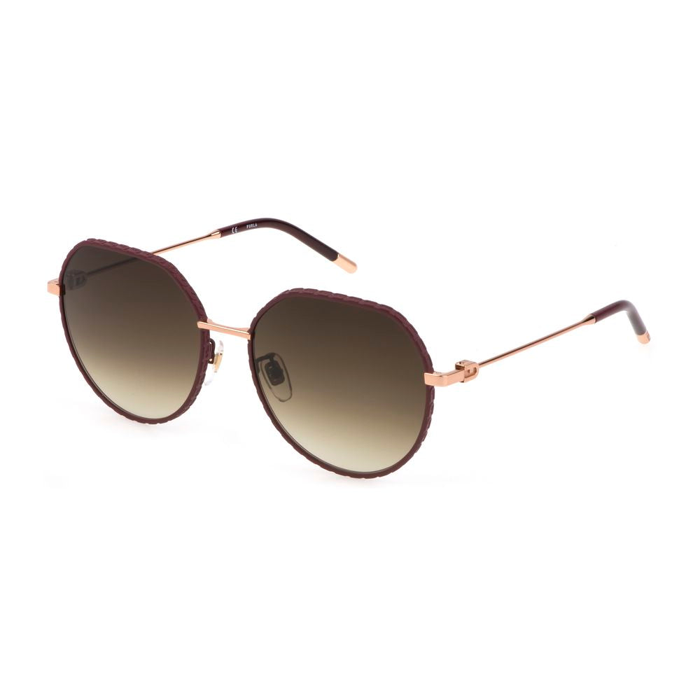 Furla Brown Metal Sunglasses