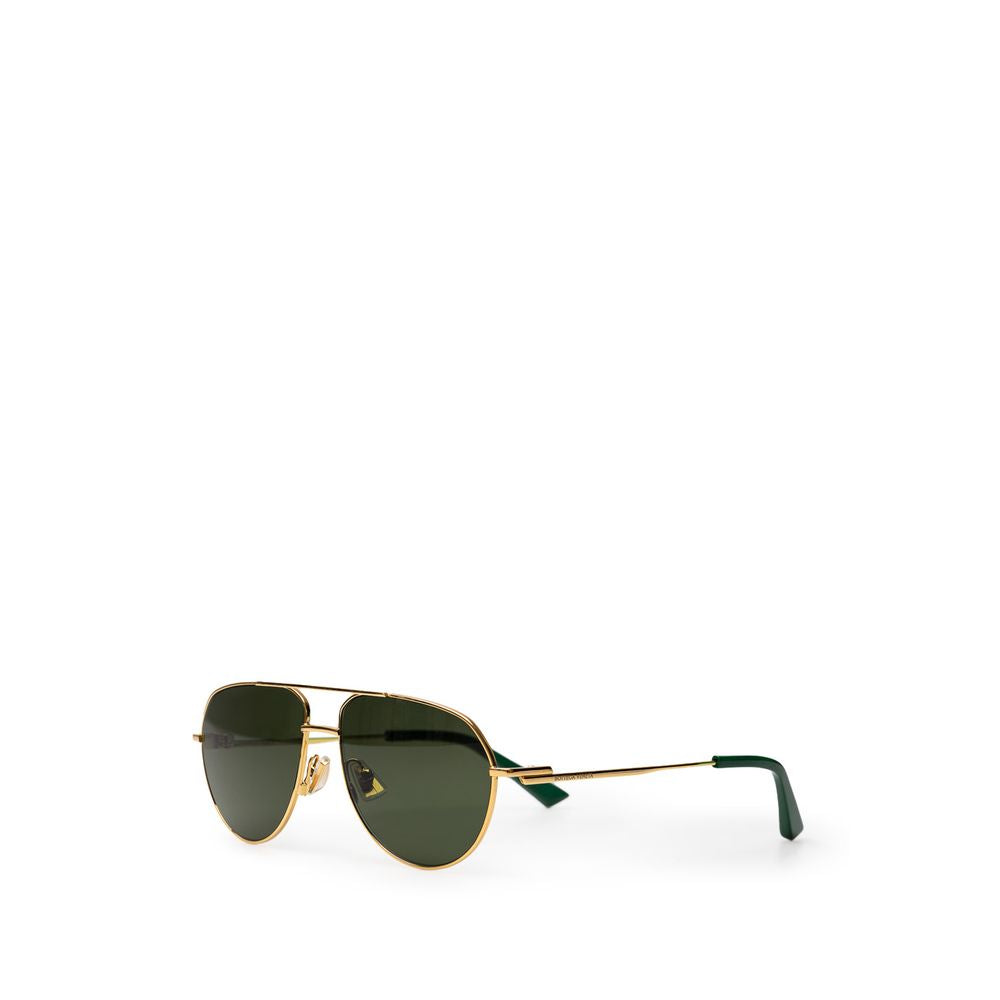 Bottega Veneta Gold Metal Sunglasses