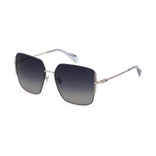 Police Gray Metal Sunglasses