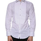 Dolce & Gabbana White Bib Cotton Poplin GOLD Men Formal Shirt