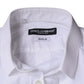 Dolce & Gabbana White Cotton Dress GOLD Formal Collared Shirt