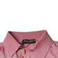 Dolce & Gabbana Pink Polyester Long Sleeve Men Polo T-shirt