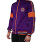 Dolce & Gabbana Purple Orange Full Zip Logo Sweater