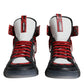 Dolce & Gabbana Multicolor Leather High Top Sneakers Shoes