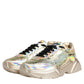 Dolce & Gabbana Gold Sequin Iridiscent Daymaster Sneakers Shoes