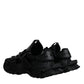 Dolce & Gabbana Black Low Top Space Lace Up Sneakers Shoes