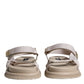 Dolce & Gabbana Beige Nappa Devotion Strap Men Sandals Shoes