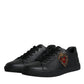 Dolce & Gabbana Black London Sacred Heart Men Sneakers Shoes