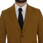 Dolce & Gabbana Elegant Yellow Cotton Blend Casual Blazer