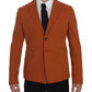 Dolce & Gabbana Orange Cotton Stretch Blazer