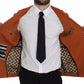 Dolce & Gabbana Orange Cotton Stretch Blazer