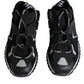 Dolce & Gabbana Black Mesh Sorrento Trekking Sneakers Shoes