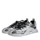 Dolce & Gabbana Silver Polyester NS1 Low Top Sneakers Shoes