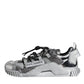 Dolce & Gabbana Silver Polyester NS1 Low Top Sneakers Shoes