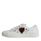 Dolce & Gabbana White Portofino Sacred Heart Sneakers Shoes