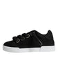 Dolce & Gabbana Black Portofino Low Top Sneakers Shoes