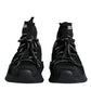 Dolce & Gabbana Black Sorrento Socks Logo Sneakers Shoes