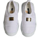 Dolce & Gabbana White Padded Fabric Low Top Sneakers Shoes