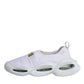 Dolce & Gabbana White Padded Fabric Low Top Sneakers Shoes