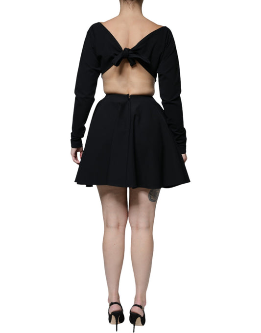 Dolce & Gabbana Black Cut Out A-line Mini Dress