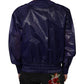 Dolce & Gabbana Blue Cotton Stretch Full Zip Bomber Jacket