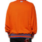 Dolce & Gabbana Orange Blue Full Zip Jersey Bomber Jacket