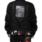 Dolce & Gabbana Black Nylon Full Zip Men Bomber Jacket