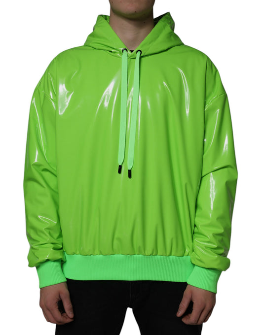 Dolce & Gabbana Neon Green Hooded Sweatshirt