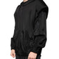 Dolce & Gabbana Black Viscose Full Zip Hooded Bomber Jacket